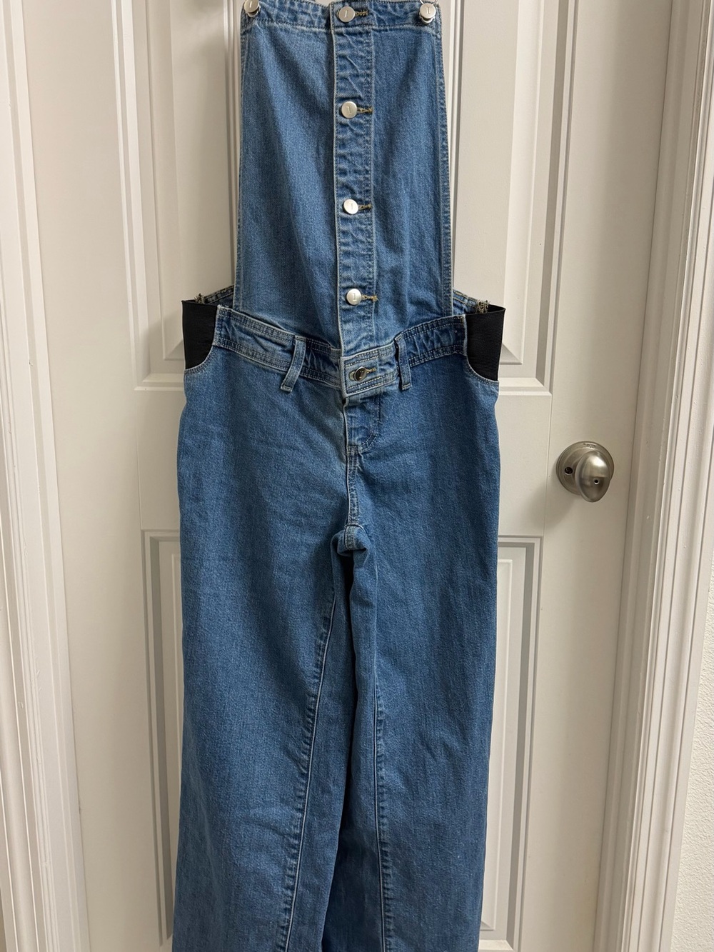 Isabel by Ingrid + Isabel Women’s Denim Wide Leg Overalls Size 4 Blue.Maternity